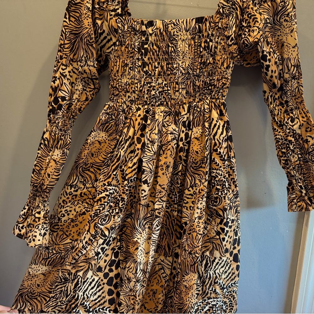 Lilly Pulitzer Long Sleeve Animal Print Dress 
Walk On The Wild Side Dress